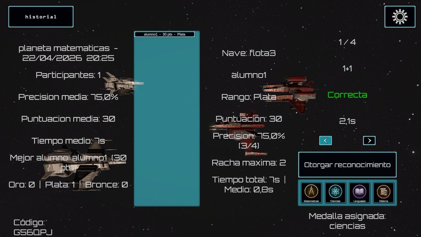 Historial de combate y asignación de medallas
