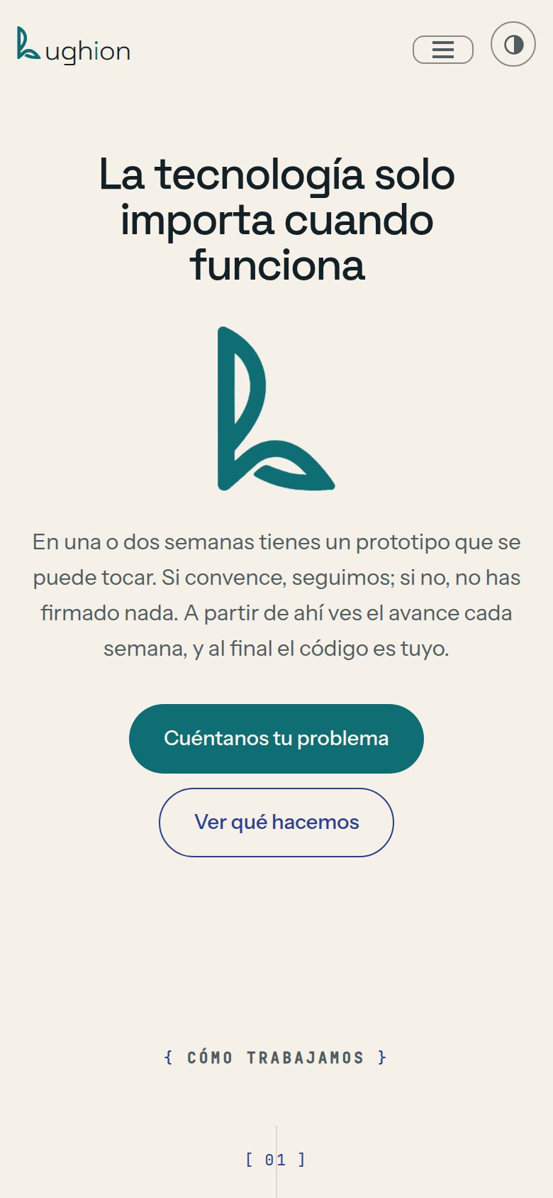 Portada en móvil