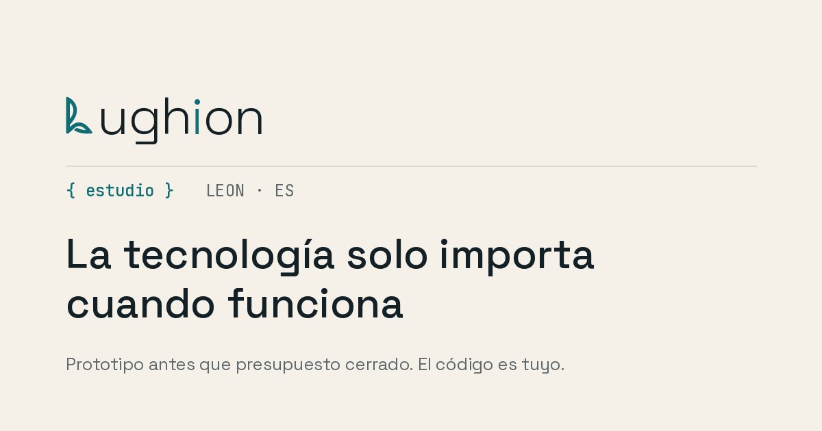 Lughion — estudio de software en León